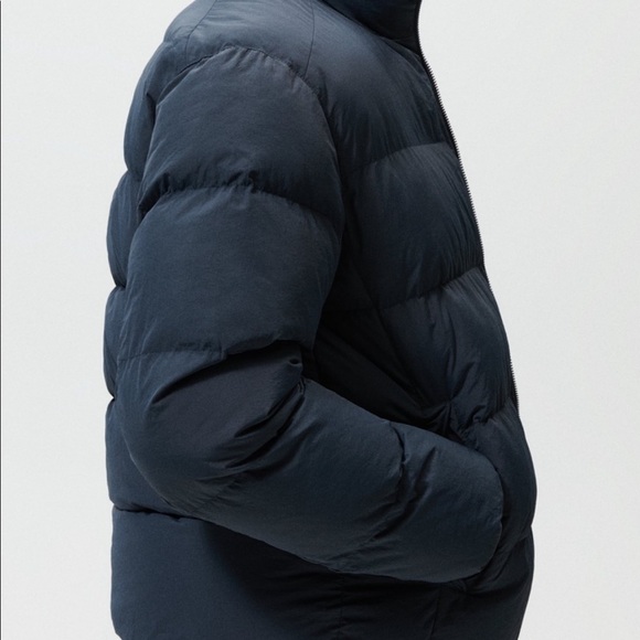 ZARA BASIC QUILTED JACKET Blue Puffer jacket. - Picture 6 of 10